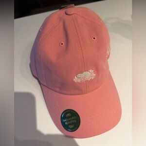 Roots Pink Adjustable Baseball Cap NWT